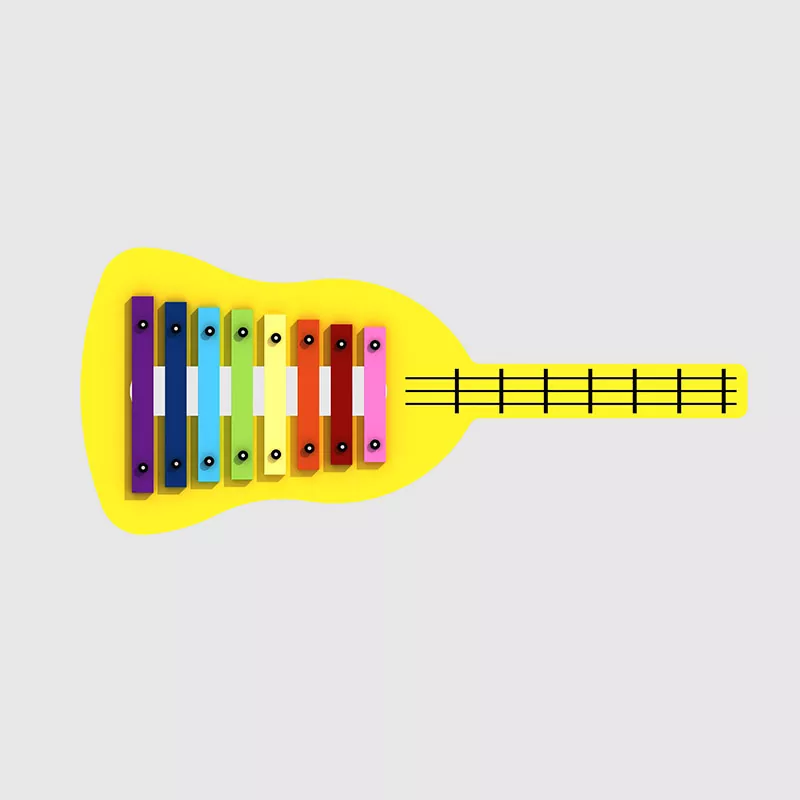 Детский парк развлечений на открытом воздухе, музыкальные инструменты